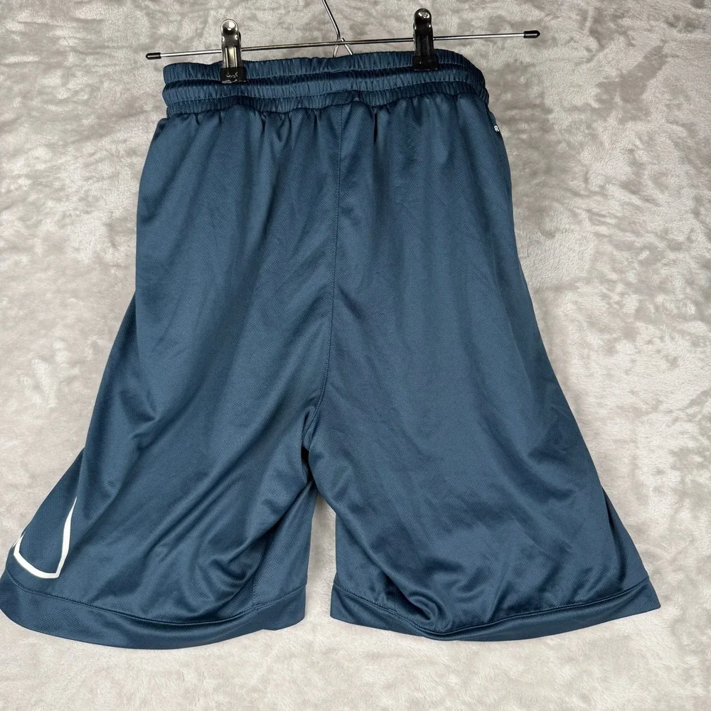 Adidas Primegreen‎ Mens Basketball Shorts Teal Blue Large Graphic Logo Size M